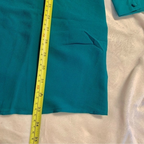 NWT Mini Dress Small Naked Zebra Green Teal Shirt Dress Keyhole Long Sleeved NEW - Picture 16 of 16